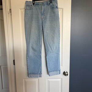 Abercrombie & Fitch Light Wash High-Rise '90s Straight Jeans